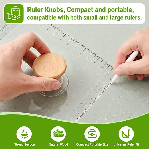 Ruler Handle Set, 1 Ruler Handle and 2 Grippers