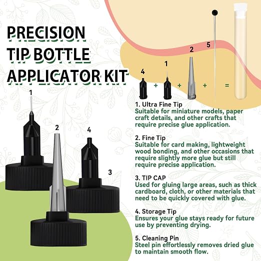 Craft Glue Bottle with Fine Tip, Craft Glue Quick Dry Clear