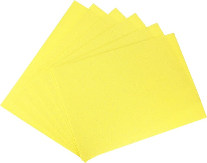 uxcell Light Yellow Shiny EVA Foam Sheets 12 x 8 Inch 2mm Thick