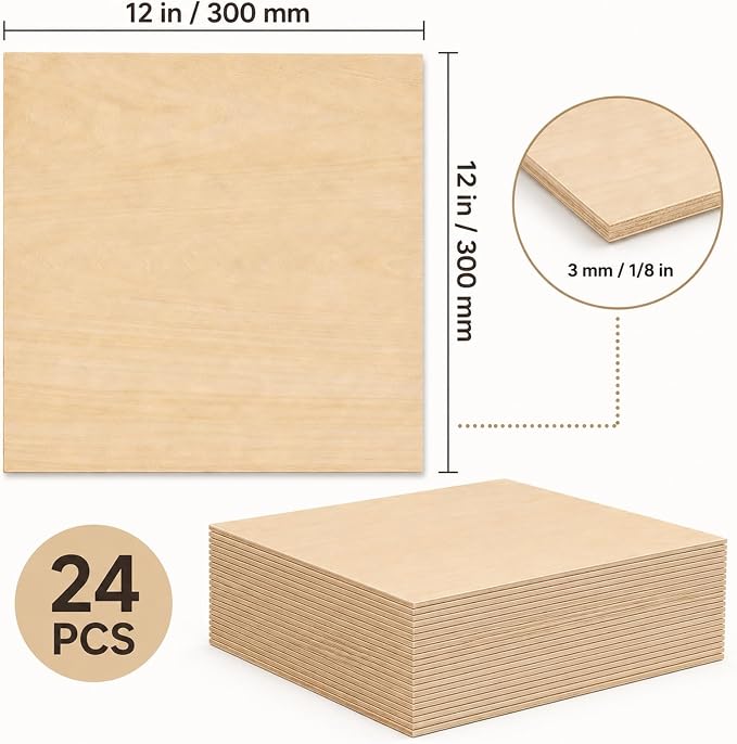3mm Basswood Sheets 1/8 Inch