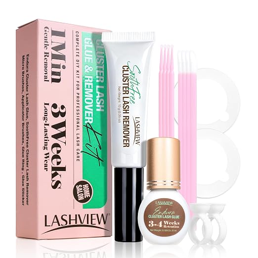 LASHVIEW Lash Cluster Glue & Remover Kit Super Strong Hold 4 Weeks+