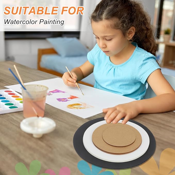 MECCANIXITY 24 Pcs Circle Card Stock, 2.6 Inch Round Cutouts Paper Thick
