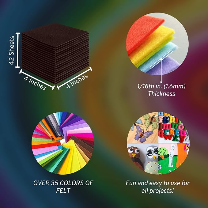 FabricLA Acrylic Felt Sheets for Crafts