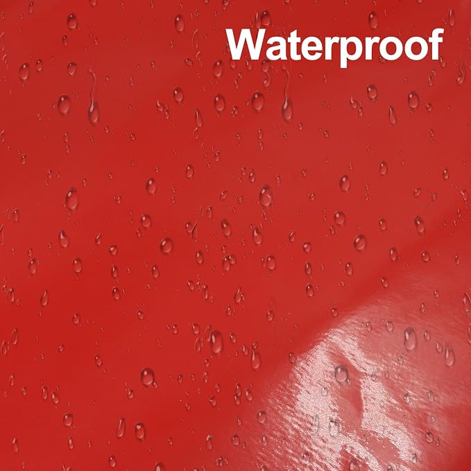 Luomorgo Red Permanent Vinyl Roll, 1 Roll | Waterproof Adhesive Vinyl,