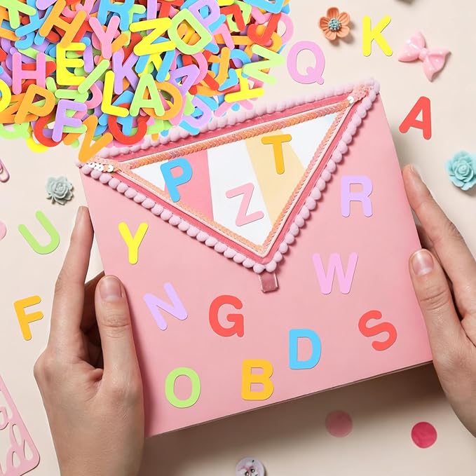 1312 Pcs Foam Letter Stickers, Self-Adhesive EVA Alphabet Stickers Small 1 Inch