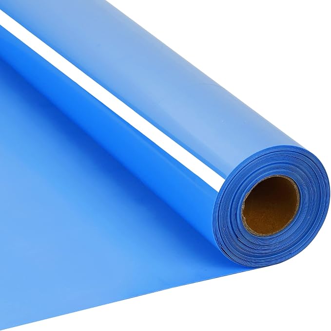 RENLITONG Lake Blue Iron on Vinyl 12Inch by 20ft Roll Heat Transfer Vinyl