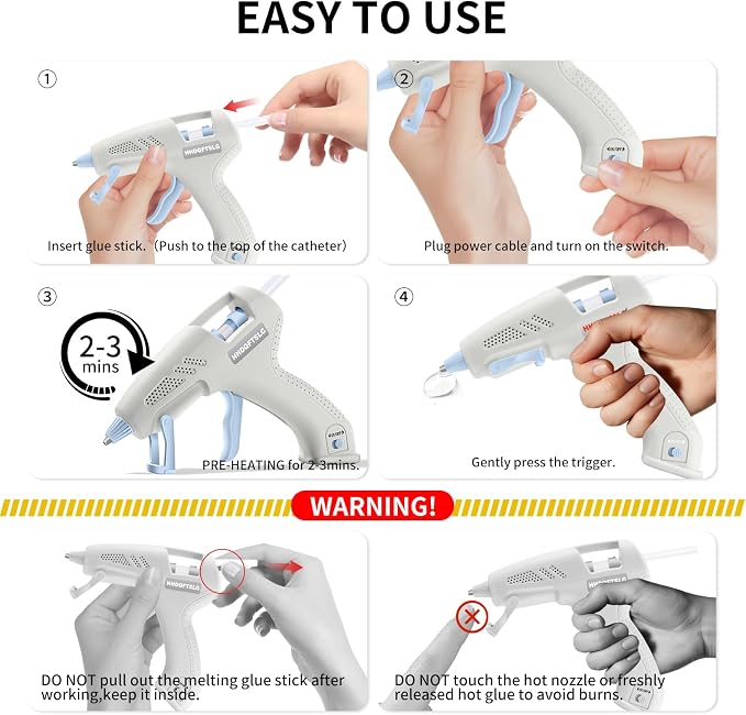 Cordless Hot Glue Gun, Fast Preheating