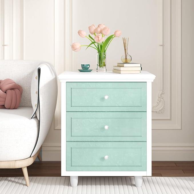 CHIHUT Mint Green Velvet Drawer Liner Roll
