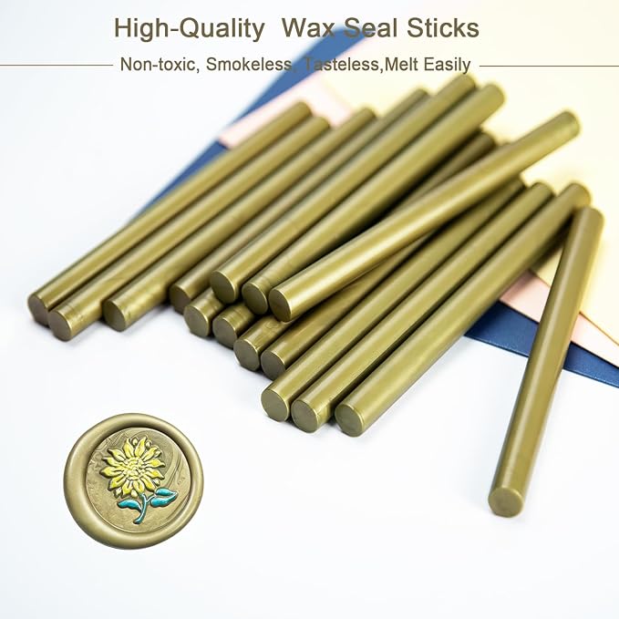 Wax Seal Stick, 15 Pieces Glue Gun Wax Seal Sticks