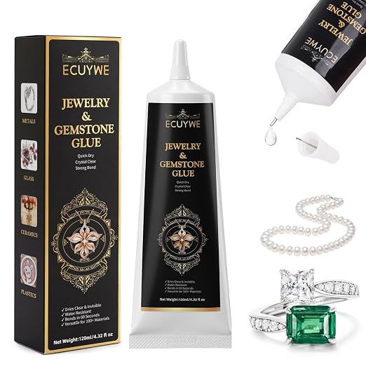 Jewelry Glue for Gemstones and Metal, 120ML Professional Grade Precise