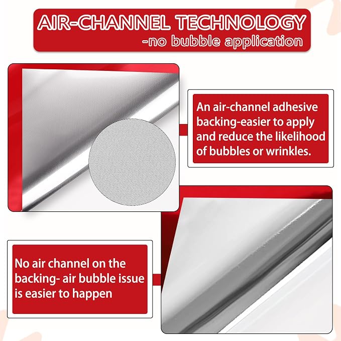 WRAPXPERT Chrome Red Vinyl, No Bubble Mirror,