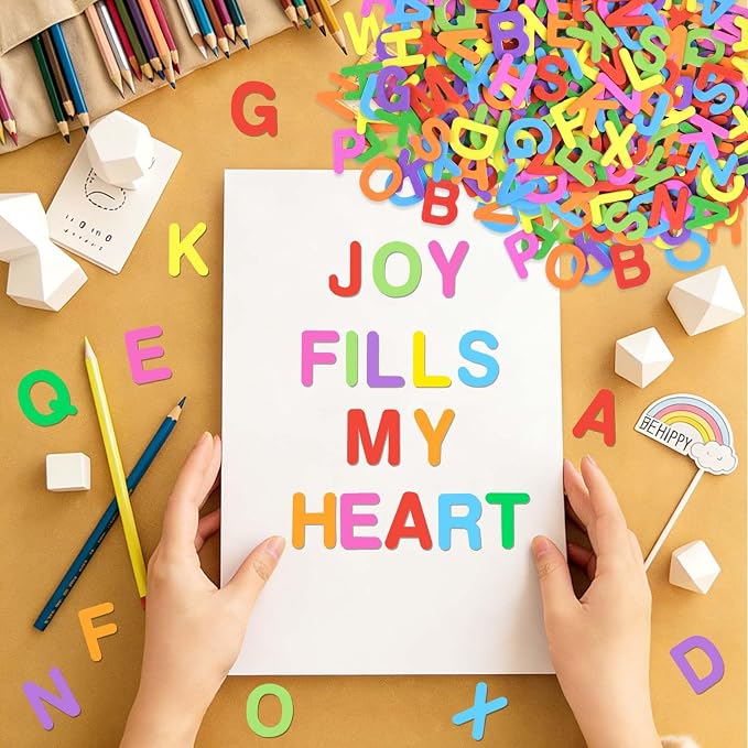 1312 Pcs Foam Letter Stickers, Self-Adhesive EVA Alphabet Stickers Small 1 Inch