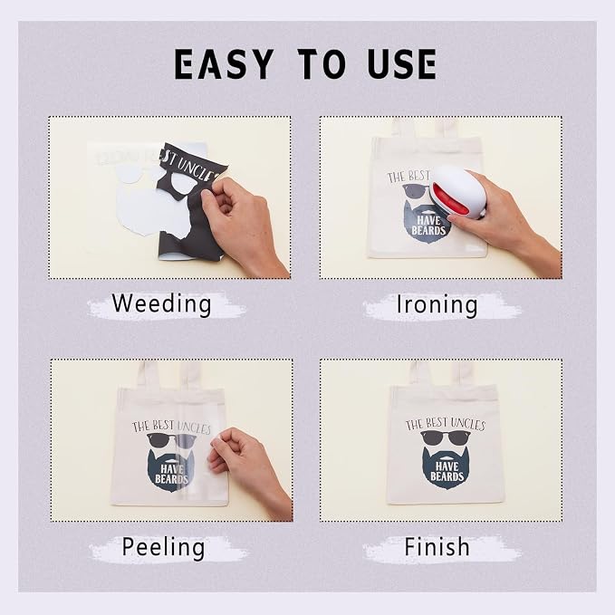 Tintnut Dark Color HTV Heat Transfer Vinyl, easy cut & weed, stretch washable