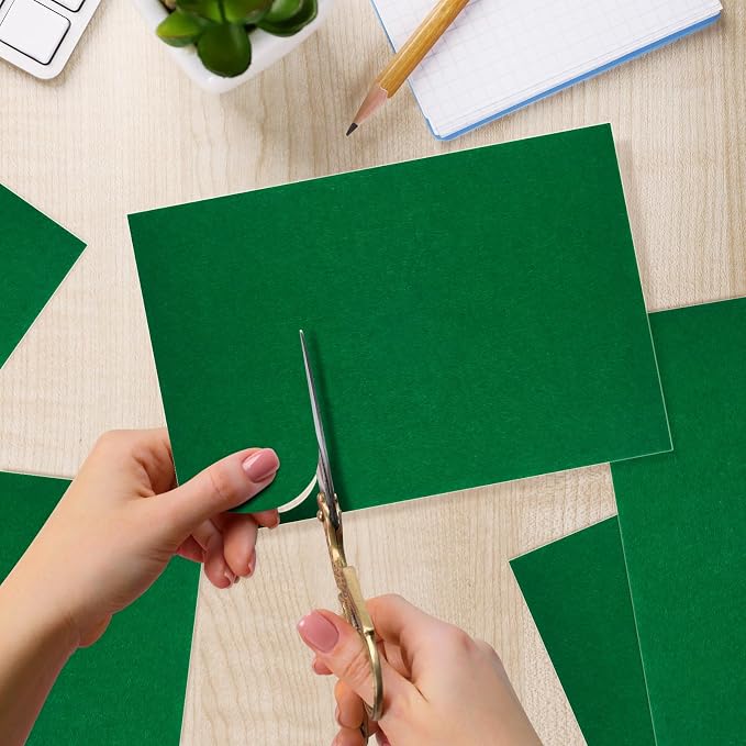 10PCS Green Self Adhesive Felt Fabric Sheets Sticky Felt Sheets