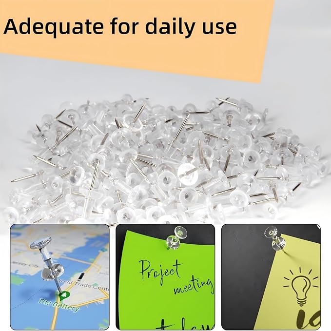 220-Pack Push Pins for Bulletin Board, Thumb Tacks