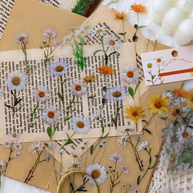 Yoksas Nature Floral Plant Stickers Set