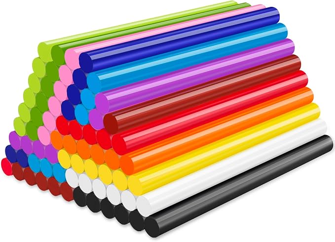 ENPOINT Colored Hot Glue Sticks, EVA 12 Colorful Adhesive Purpose Glue Stick