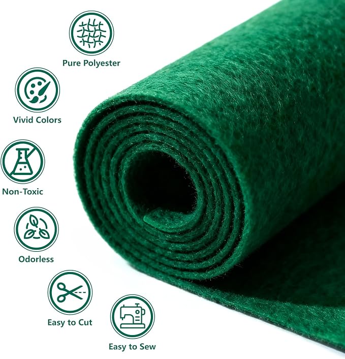 Felt Fabric 36'' X 36'' Large Felt Sheets Stiff Craft Felt by The Yard