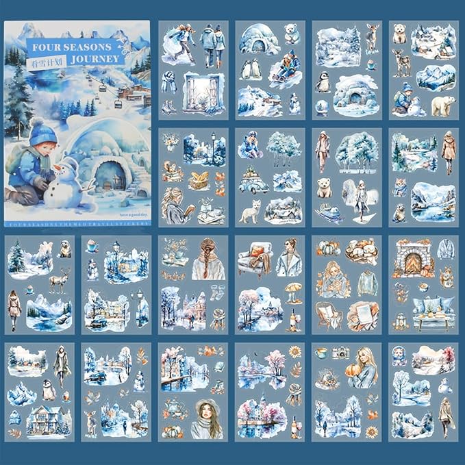 Winter Pre-Cut Journal Sticker Book