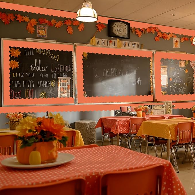 6 Rolls 196.8 Ft Fall Bulletin Board Borders