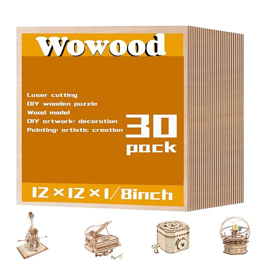 30 Pack Basswood Sheets, 3mm Plywood