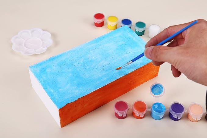 AMZQNART 4pcs 8x4x2in Craft Foam Blocks White