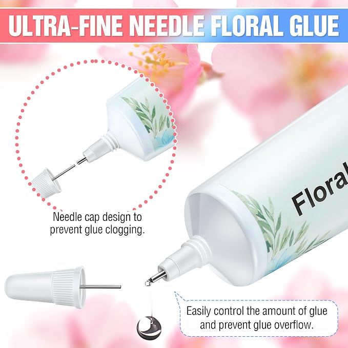 MotiMind 2 Pack Floral Glue 50 ml, Fast Drying Flower Floral Adhesive | Strong