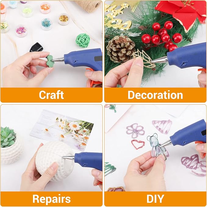 Gartful 120pcs Gold Hot Glue Sticks, Hot Glue Gun Wax Sticks 0.28" x 3.9"