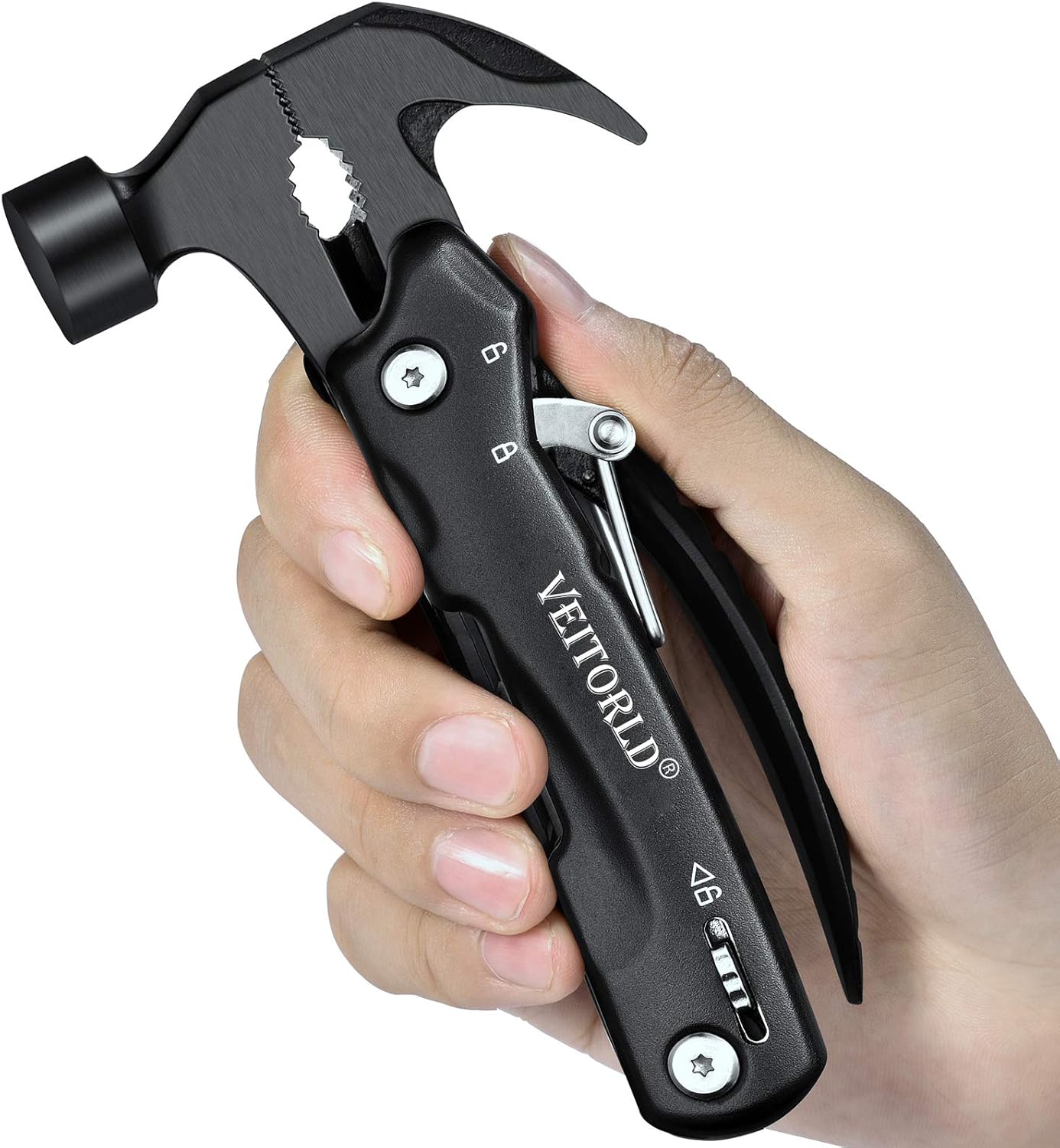 VEITORLD Gifts for Men Dad Husband Christmas, All in One Tools Mini Hammer Multitool, Unique Anniversary Birthday Camping Gifts Ideas for Man Him Boyfriend Grandpa, Cool Stocking Stuffers for Men