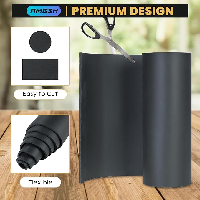 1/4" Thick X 13" Wide X 80" Closed-Cell Foam Neoprene Padding, Non-Adhesive