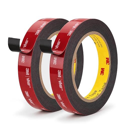 3M 5925 Double Sided Tape, 0.75 in x 16.4 ft Heavy Duty Foam Tape, 2 Pack |