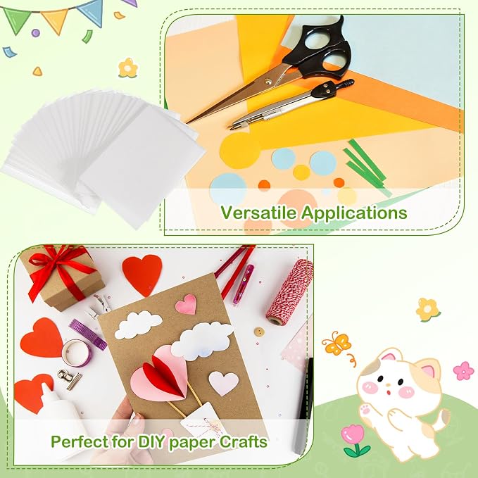 Pangda 200 Pcs White Foam Printing Plates, Foam Sheets Crafts Color Craft Board