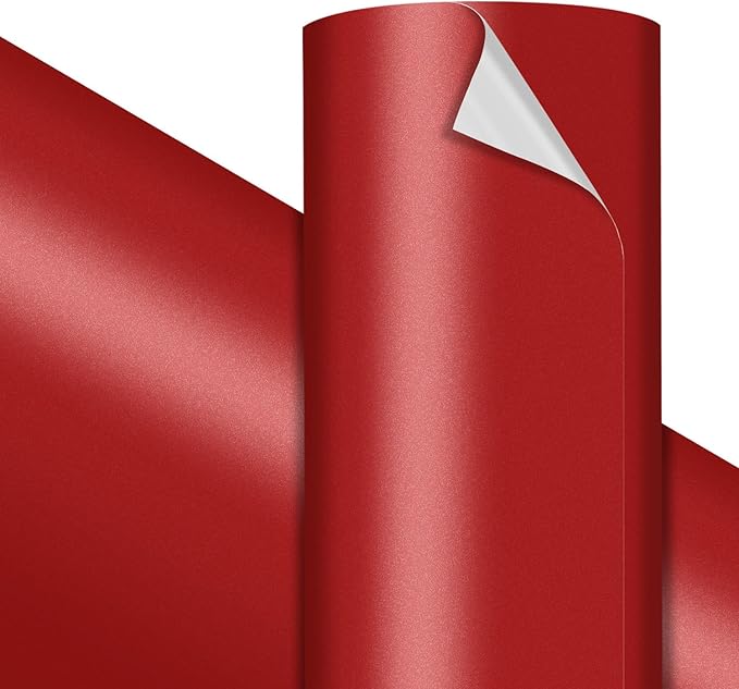 VViViD Premium Matte Metallic Lava Red Craft Vinyl Roll 1ft x 5ft – Bubble-Free