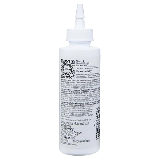 Aleene's Felt and Foam Glue, Strong Bond Tacky Glue, Felt and Fabric, 4 lf oz