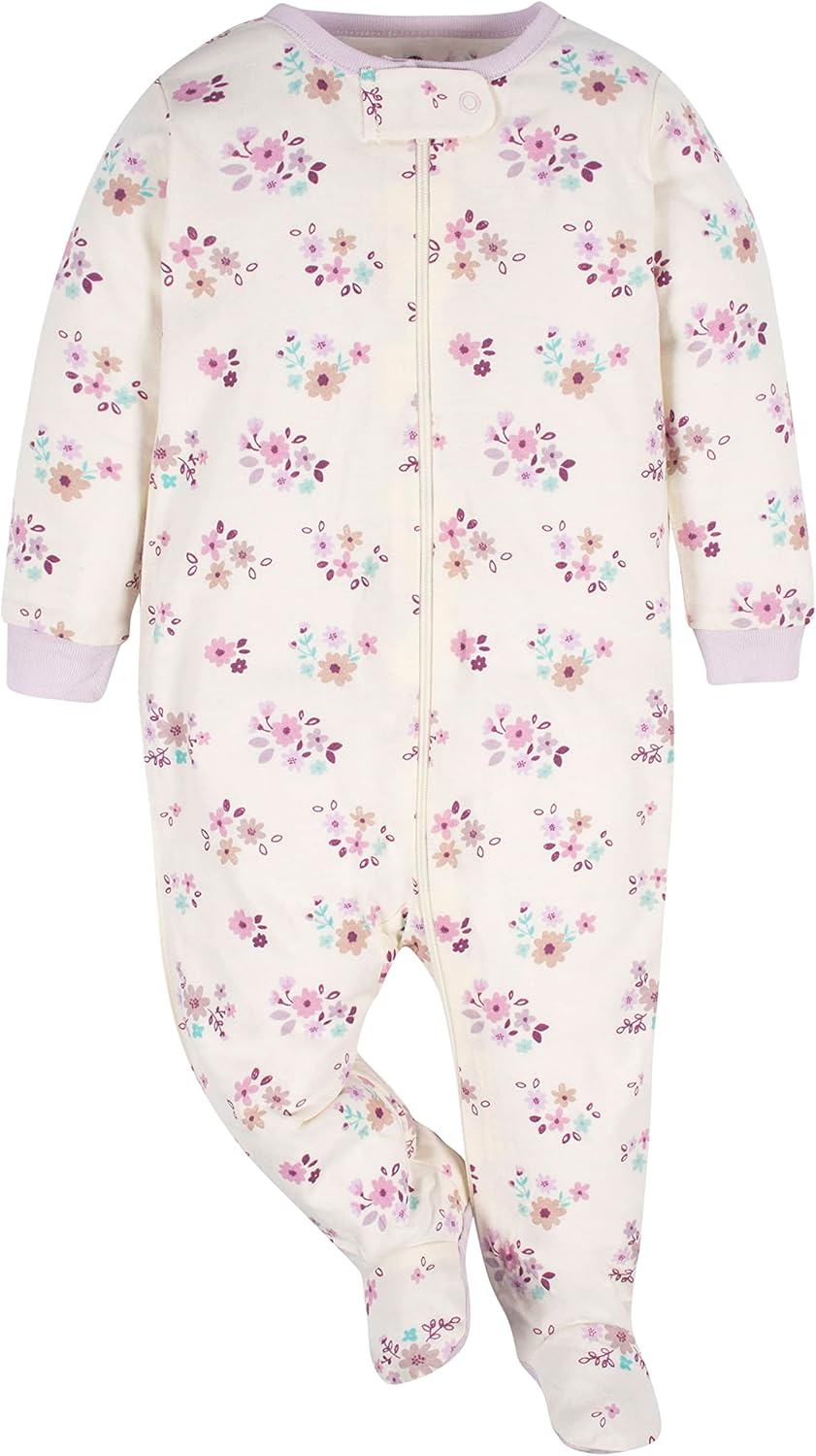 Gerber Baby Girls 4 Pack Sleep 'N Play Footie