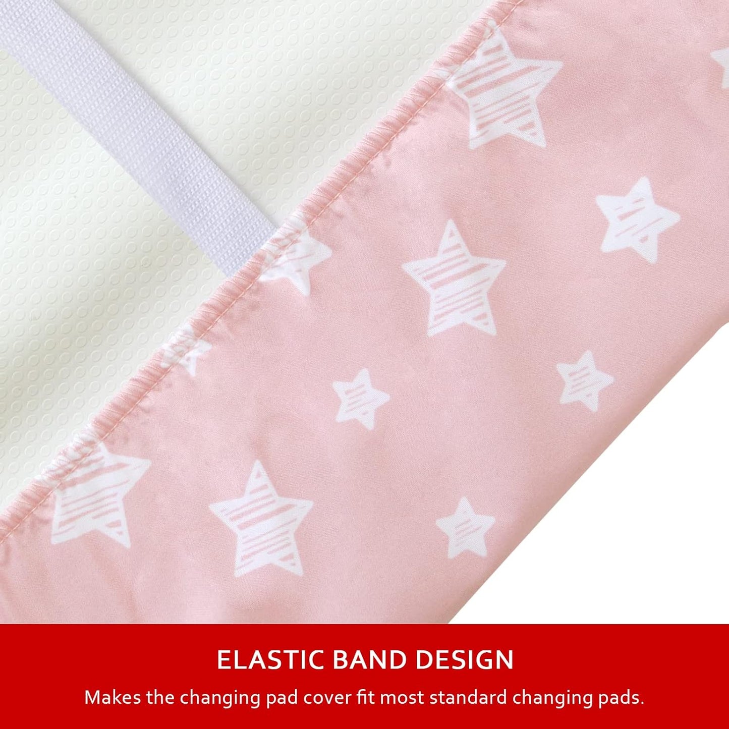 Changing Pad Cover for Girls 4 Pack, Lovely Print Soft Unisex Diaper Change Table Sheets, Fit 32"x16" Contoured Pad, Comfy Cozy 4-Pack Cradle Sheets