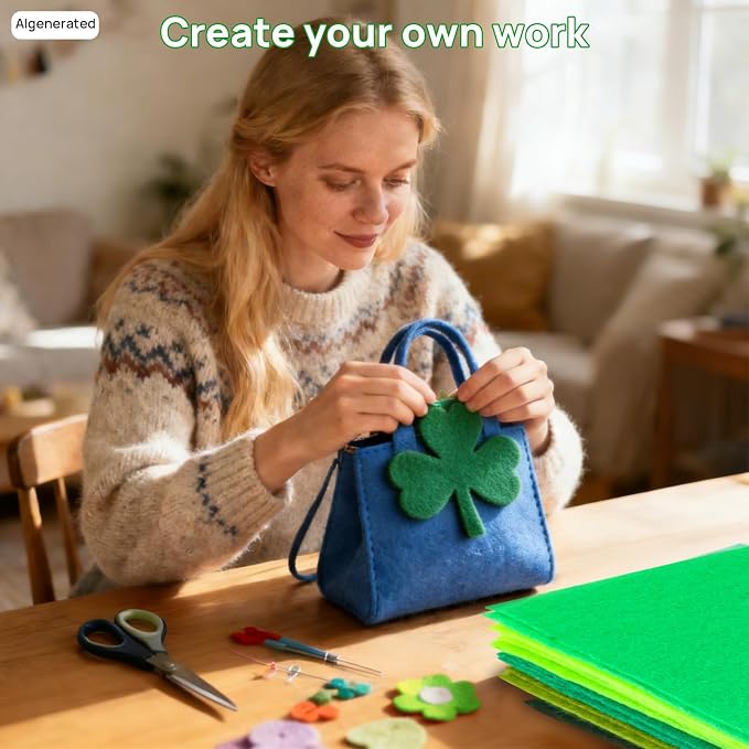 24 Pcs Green Felt Fabric Sheets, 8 Inch X 12 Inch 1mm Craft Felt, Felt Sheets