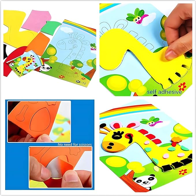 20pcs 3D EVA Foam Sticker Puzzle Game DIY Cartoon Animal Learning Education Toys