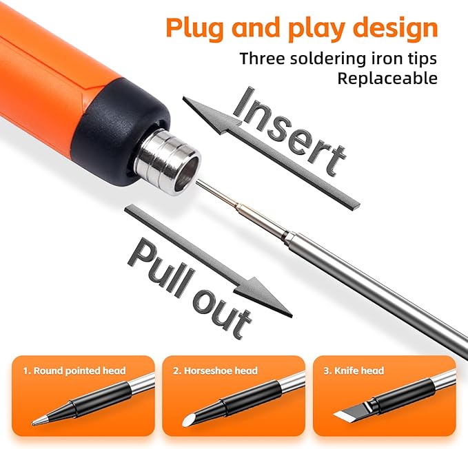 Rechargeable Soldering Iron Kit,800mah USB Wireless Electric Soldering,Cordless Portable,Suitable for DIY and home appliance repair (Basic)
