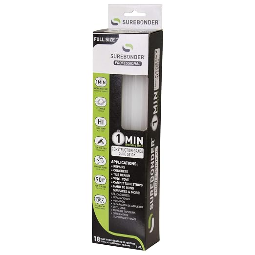 Surebonder Construction Professional Grade Adhesive Hot Melt Glue Sticks