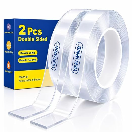 Double Sided Tape Heavy Duty, Nano Clear Mounting Tape, Picture Hanging Poster
