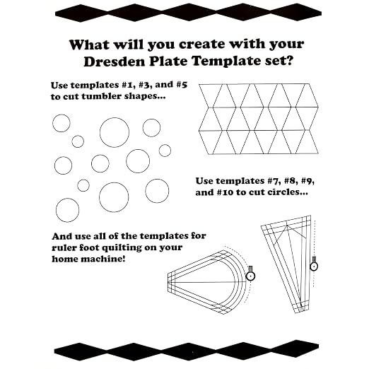 Acrylic Quilting Template Ruler, Design Plate, Patchwork Templates