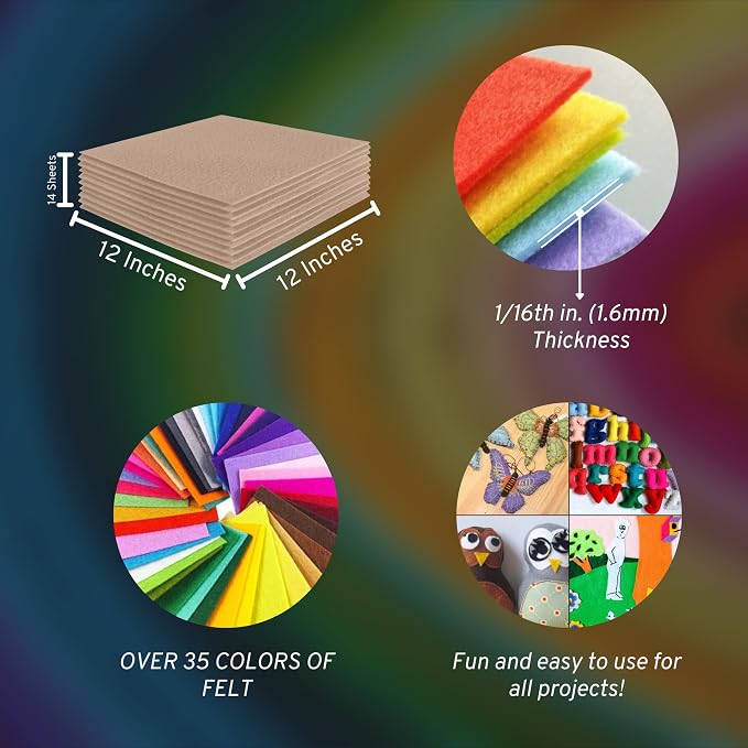FabricLA Acrylic Felt Sheets for Crafts
