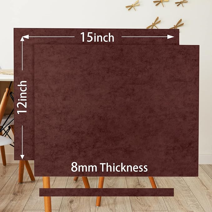 8 MM Thick Felt Furniture Pads, 15’’ x 12’’ Brown Felt Pads
