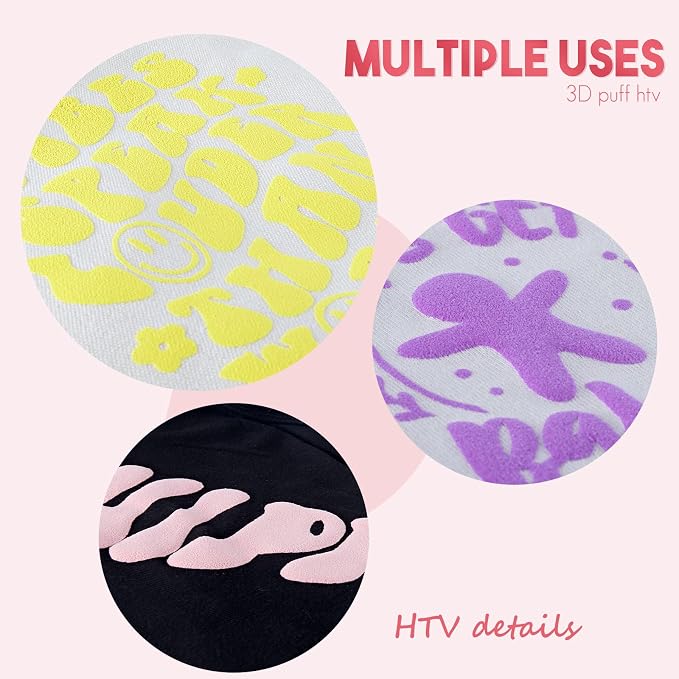 Tintnut Classic Color Puff Heat Transfer Vinyl, easy cut & weed, stretch