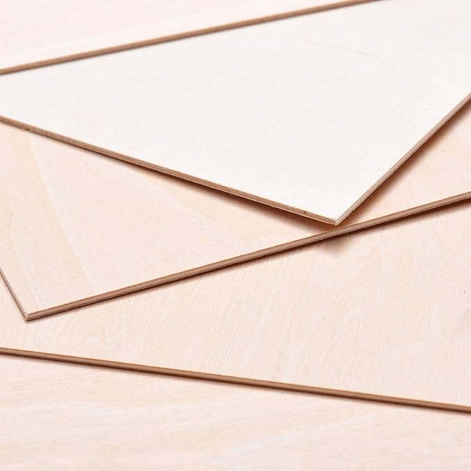 10 Pack Basswood Sheet, 1/16 X 8 X 12 Inch Thin Plywood Wood Sheets
