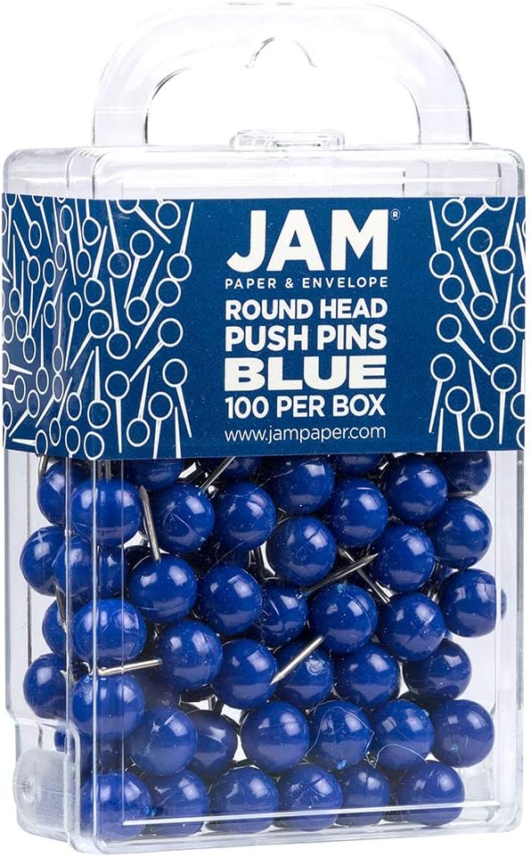 JAM PAPER Colorful Push Pins