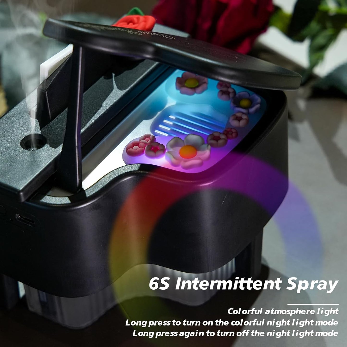 Portable Mini humidifie,350mL Cool Mist Humidifie,1200mAh Quiet for Home/Nursery/Office,Portable Mini Air Moisturizer,rechargeable mini humidifier (Pink)