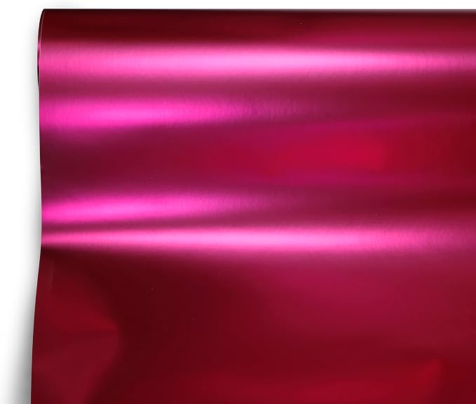 VViViD DECO65 Satin Chrome Pink Adhesive Craft Vinyl 12" x 5ft