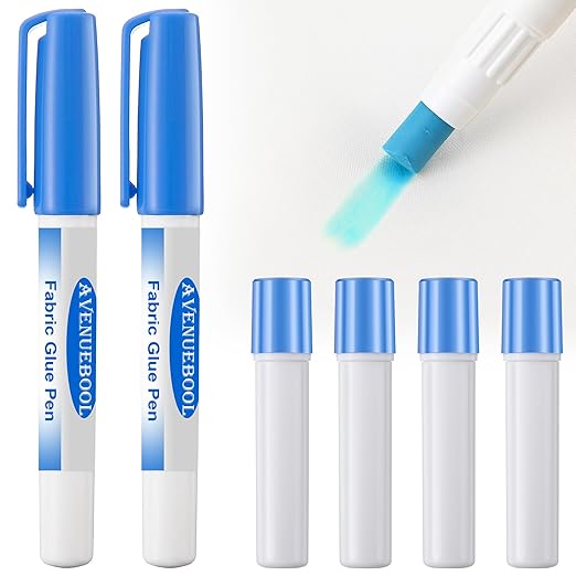 Fabric Glue Pen with Refill, 2 Pack